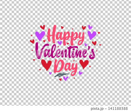 Happy Valentine's day typography text vector illustration. Happy Valentine's day typography text vector illustration. 141188388