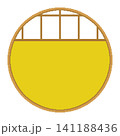 ドット絵の黄色い丸障子フレーム 141188436