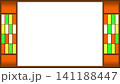 ドット絵大正ロマンのフレームオレンジ 141188447
