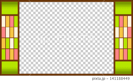 ドット絵大正ロマンのフレーム緑 141188449