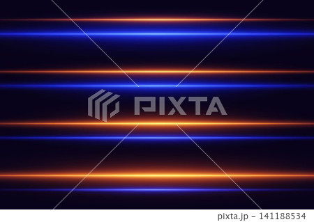Abstract parallel light streaks illuminating a dark digital space 141188534