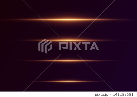 Abstract digital background featuring multiple glowing horizontal golden lines Abstract digital background featuring multiple glowing horizontal golden lines 141188581
