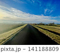 遠くまで続く朝の一本道 141188809