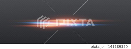 Dynamic glowing light streaks creating a futuristic lens flare effect Dynamic glowing light streaks creating a futuristic lens flare effect 141189330