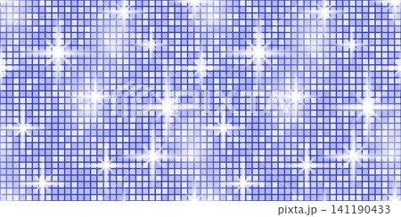 Disco sequin backdrop with mirror seamless pattern and disco ball glitter for sparkling background. Violet purple pink glam texture on floor with magic turquoise unicorn bg star ball. Disco sequin backdrop with mirror seamless pattern and disco ball glitter for sparkling background. Violet purple pink glam texture on floor with magic turquoise unicorn bg star ball. 141190433