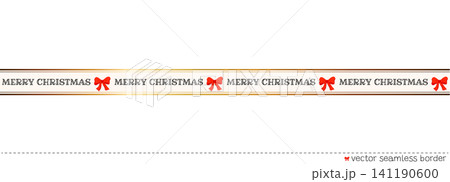 Gift frame decoration with ribbon and gold accents forms a classic Christmas bow knot border. Red garland and love band present a golden paper typography for a holiday illustration aesthetic. Gift frame decoration with ribbon and gold accents forms a classic Christmas bow knot border. Red garland and love band present a golden paper typography for a holiday illustration aesthetic. 141190600