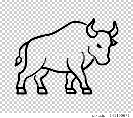 Simple crypto bull market icon without background 141190671