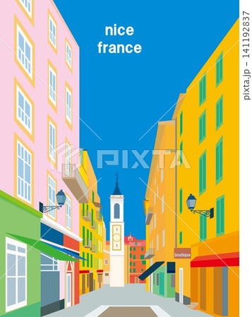 ニース　nice　旧市街　vieille ville　フランス　街並み 141192837