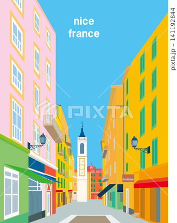 ニース nice 旧市街 vieille ville フランス 街並み ニース nice 旧市街 vieille ville フランス 街並み 141192844