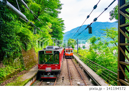 【神奈川県】箱根登山鉄道・上大平台信号場 あじさい電車 【神奈川県】箱根登山鉄道・上大平台信号場 あじさい電車 141194572