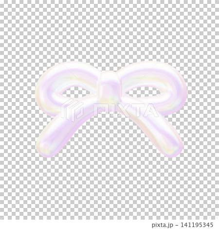 Dreamy cute 3D illustration aurora material - ribbon Dreamy cute 3D illustration aurora material - ribbon 141195345