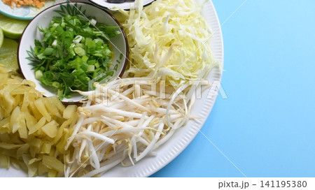 vegetable and condiment for northern soup of Thailand 141195380