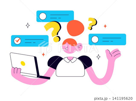 Survey Vector Illustration Featuring Online Questionnaire Form, Customer Feedback, User Opinion, Rating Checklist, Data Collection and Market Research 141195620