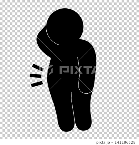 A simple pictogram for people who are self-conscious about their body shape. A simple pictogram for people who are self-conscious about their body shape. 141196529