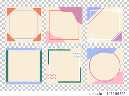 Social media and web design background frame template set Social media and web design background frame template set 141196803