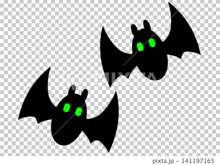 ハロウィンの可愛いコウモリのイラスト素材 ハロウィンの可愛いコウモリのイラスト素材 141197165