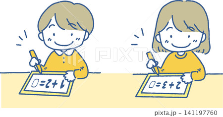タブレットで勉強する子ども 141197760