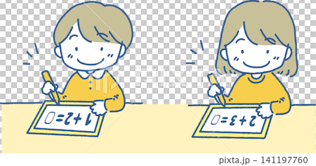 タブレットで勉強する子ども 141197760