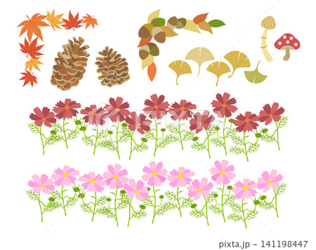 秋のイラストセット 141198447