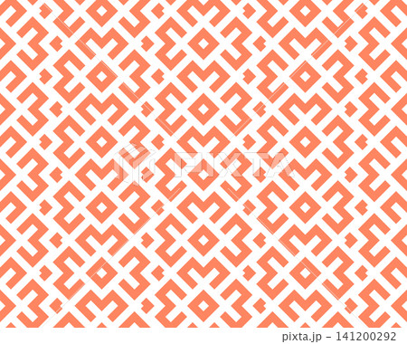 Abstract geometric pattern. A seamless vector background. White and pink ornament. Graphic modern pattern. Simple lattice graphic design Abstract geometric pattern. A seamless vector background. White and pink ornament. Graphic modern pattern. Simple lattice graphic design 141200292
