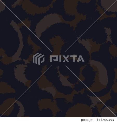 Camouflage animal leopard print textile pattern design in dark blue and brown for fashion and home textiles Camouflage animal leopard print textile pattern design in dark blue and brown for fashion and home textiles 141200353