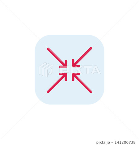 Minimize icon for reducing window to taskbar or dock. Underscore or dash symbol for application window control. Icon design flat style 141200739