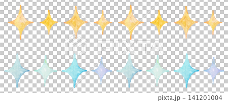 Sparkling line illustrations drawn in watercolor Sparkling line illustrations drawn in watercolor 141201004