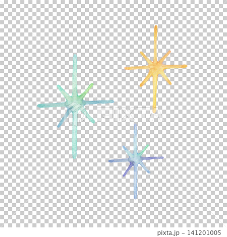 Simple, colorful, hand-drawn star illustrations - sparkling! Simple, colorful, hand-drawn star illustrations - sparkling! 141201005