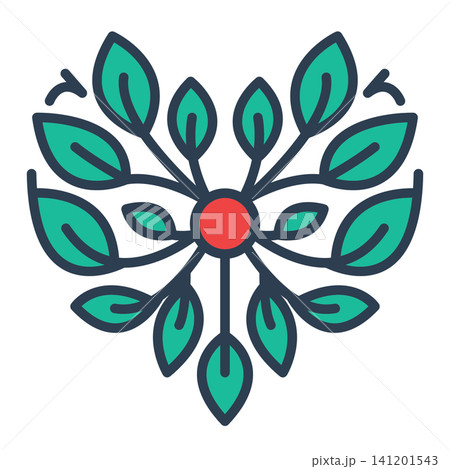 Green plant sprout forming a heart shape, representing organic growth, environmental love, sustainability, and nature care. Green plant sprout forming a heart shape, representing organic growth, environmental love, sustainability, and nature care. 141201543