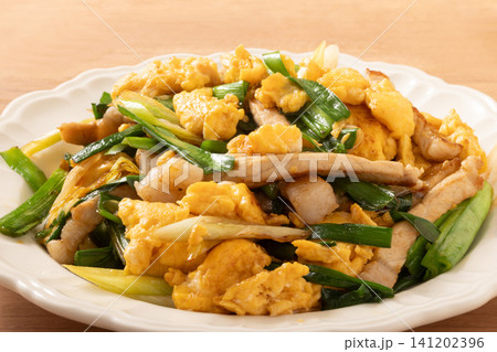 豚肉と炒り卵の行者菜炒め 豚肉と炒り卵の行者菜炒め 141202396