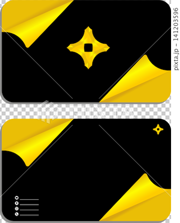 Corporate identity modern black and yellow business card mockup template layout with geometric design Corporate identity modern black and yellow business card mockup template layout with geometric design 141203596