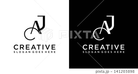 AJ or JA initial letter logo design vector AJ or JA initial letter logo design vector 141203898
