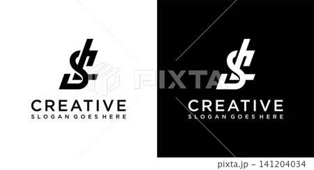 SL or LS initial letter logo design vector template 141204034
