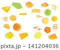 水彩で描いた石や土　水彩　タイトルセット 141204036