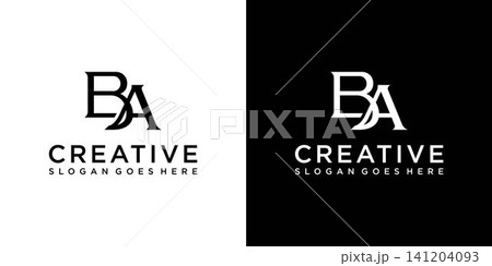 BA or AB initial letter logo design vector template BA or AB initial letter logo design vector template 141204093