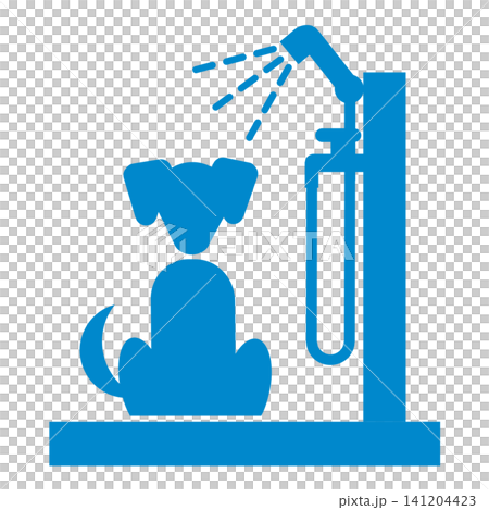 Dog shower (foot washing area) / Pictogram for pet facilities Dog shower (foot washing area) / Pictogram for pet facilities 141204423