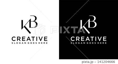 KB or BK initial letter logo design vector template KB or BK initial letter logo design vector template 141204666