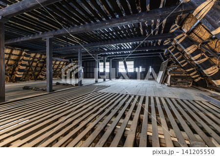 Shirakawa go gassho zukuri traditional attic interior structure Shirakawa go gassho zukuri traditional attic interior structure 141205550