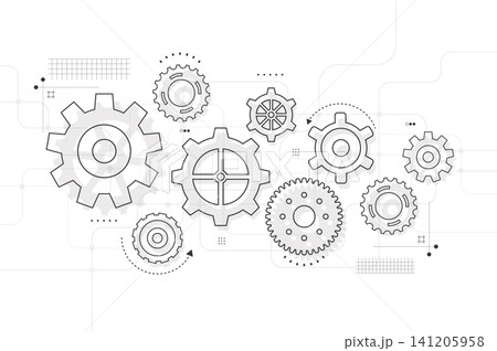 Abstract cogs and gears mechanism background for business process and teamwork concept. Abstract cogs and gears mechanism background for business process and teamwork concept. 141205958