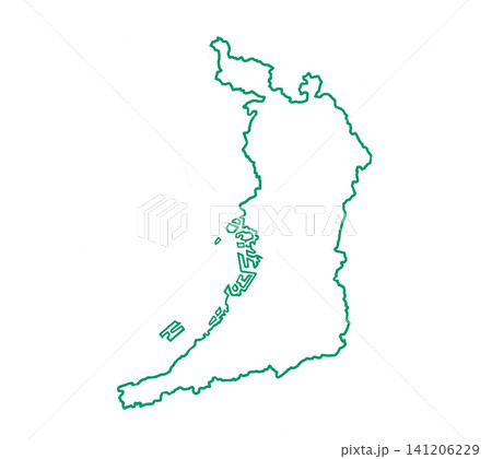 大阪府 白地図 緑色枠線 大阪府 白地図 緑色枠線 141206229