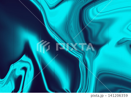Abstract Turquoise Blue Marble Liquid Swirl Background 141206359