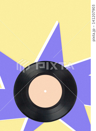 Celebration at a birthday party with music and fun on a colorful background Celebration at a birthday party with music and fun on a colorful background 141207903