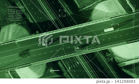 Surveillance view of vehicles on a road captured using facial recognition technology Surveillance view of vehicles on a road captured using facial recognition technology 141208083