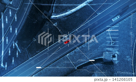 Surveillance system captures car on road with facial recognition technology in use Surveillance system captures car on road with facial recognition technology in use 141208105