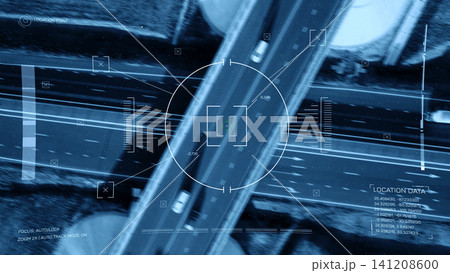 Surveillance system captures traffic patterns on busy highway during daytime hours Surveillance system captures traffic patterns on busy highway during daytime hours 141208600