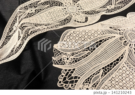 decorative lace on black background decorative lace on black background 141210243