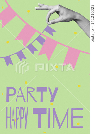 Celebrate happy birthday with party decorations and fun elements Celebrate happy birthday with party decorations and fun elements 141210325