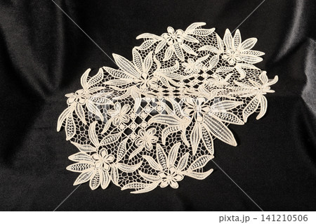 decorative lace on black background decorative lace on black background 141210506