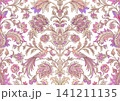 Vintage damask seamless pattern with two birds 141211135