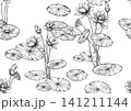 Lotus seamless floral pattern 141211144